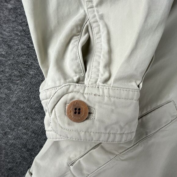 Vintage Rainforest Harrington Jacket Men's Sz L Beige Khaki Twill Zip Up READ! - Picture 7 of 14